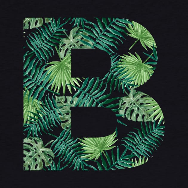 B letter - palm leaves by hedehede